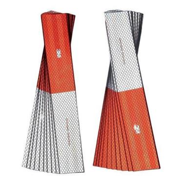 Imagem de Kit 10 Faixa Refletiva Lateral Esquerdo 3m Caminhão Moto, Vermelho