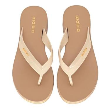 Imagem de Chinelo Azaleia Ortopedica Confort Plataforma Fabi Feminino, Bege, 38
