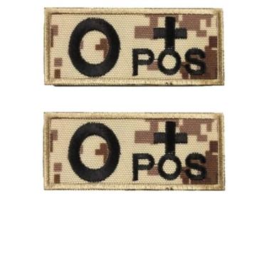 Imagem de Patch tático tipo sanguíneo camuflagem bordado moral terno militar chapéu mochila colete emblema exército marinho 2 peças (tipo sangue preto O+)