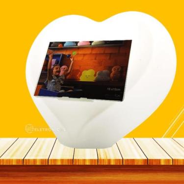 Imagem de Luminária Coração Porta Retrato Para Iluminar e Decorar Lâmpada LED Br
