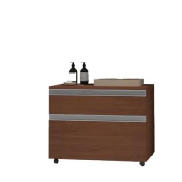 Imagem de Armário de Banheiro com rodinhas multifuncional Safira MDF 60cm