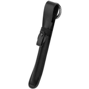 Imagem de CaSZLUTION Porta-lápis para Apple Pencil (USB-C), Pencil Pro e Pencil 2ª geração, estojo pequeno de microfibra de couro PU para iPad Pencil com chaveiro portátil anexado à bolsa (1 peça, preto)