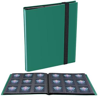 Imagem de JIQEZNL Card Binder, Atualizado 9 Bolsos Trading Card Collection Binder Para Cartões, 360 Card Book Holder Album Para Yugioh, Mtg, Tcg, Magic, Sports Cards - Verde