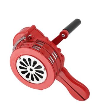 Imagem de Sirene de Manivela de Mão 110db, Volume de Liga de Alumínio Ajuste Ajustável Manual Manual de Sirene Portátil Portátil Sirene Alarm para Fábricas Casas Escolas Armazéns (Vermelho)