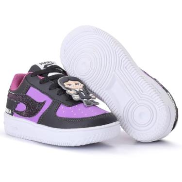 Imagem de Tenis Infantil Hart Star Masculino Feminino Calce Facil Tipo Leve (Personalizado Roxo Preto, BR, Criança de 9 a 12 anos, Numérico, 27)