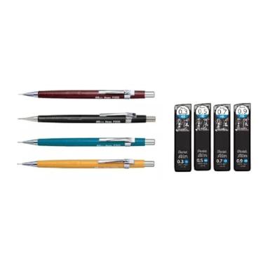 Imagem de Kit Lapiseira Pentel Sharp 0,3 0,5 0,7 0,9+grafites ain stein HB