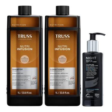 Imagem de Kit Truss Nutri Infusion - Shampoo 1L + Condicionador 1L + Night Spa 2