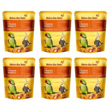 Imagem de Kit Com 6 Farinhadas R.A Criador Parrots 400g - Calopsitas Ring Neck A