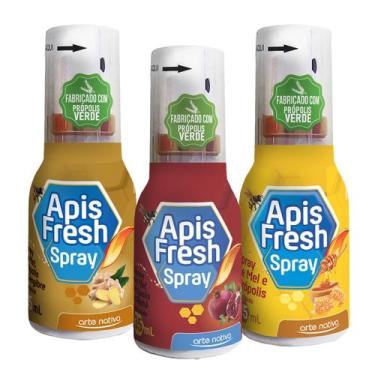 Imagem de Kit 3 Apis Fresh Spray Própolis, Romã e Gengibre 35ml - Arte Nativa