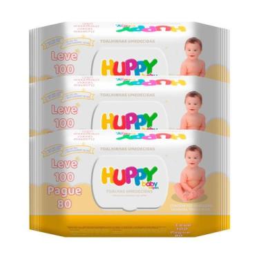 Imagem de Kit 3 und Toalha Umedecida Huppy Baby 100 und