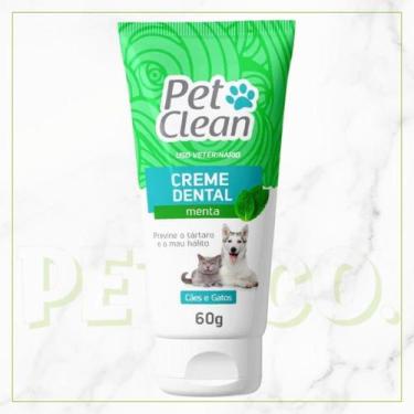 Imagem de Creme Dental Pet para Cachorros e Gatos Pet Clean, Menta