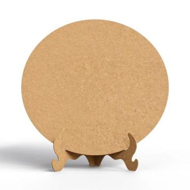 Imagem de Mini Painel Redondo Liso Cru Para Decoração De Mesa - ANA DECORAÇÕES