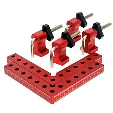 Imagem de Bloco de Posicionamento de 90 ° Quadrado de ângulo Reto para Carpintaria - Conjunto de 3 Peças de 120 Mm para Montagem de Painel e Fixação de Estrutura - Braçadeira de Canto de