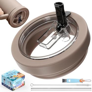 Imagem de Tampa flip de canudo à prova de vazamento de 850 g para Stanley Quencher, substituição de tampa de copo de 850 g para acessórios de copo Stanley, tampas de copo de silicone sem derramamento para copo