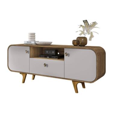 Imagem de Rack Noronha TV 55 Polegadas com Pés de Madeira Maciça