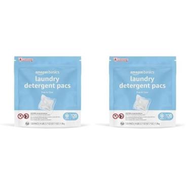 Imagem de Cápsulas de detergente para roupa Amazon Basics 120 pacotes para 120 c