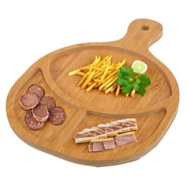 Imagem de Petisqueira Travessa Madeira Mdf Grande Com 3 Divisórias