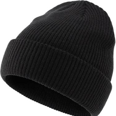 Imagem de Touca Gorro Inverno Masculino e Feminino Forrada Frio Estilosa Preto -