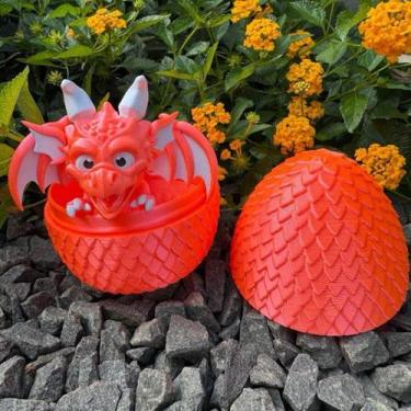 Imagem de Kit Ovo De Dragão Com Filhote Articulado - Got - Criatura Coral - FLEX