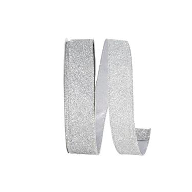Imagem de Reliant Ribbon Fita de borda com fio de valor metálico com glitter, prata