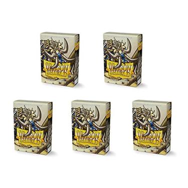 Imagem de 5 Packs Dragon Shield Matte Mini Japanese Ivory 60 ct Card Sleeves Value Bundle!