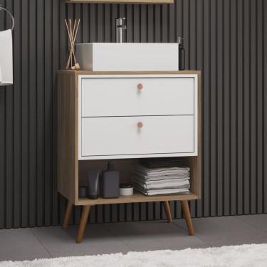 Imagem de Gabinete Para Banheiro sem Cuba 2 Gavetas Gael