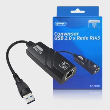 Imagem de Cabo Adaptador Entrada Rede RJ45 X Saida USB 2.0 KP-AD105 Knup