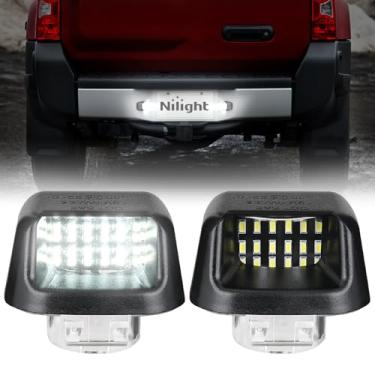 Imagem de Nilight Luz de placa de licença compatível com Nissan Frontier Navara D40 2007 2008 2010 2011 2012 2013 2014 2015 2016 2017 2018 2019 2020 2021 2015 Titan Armada Xterra Black Housing