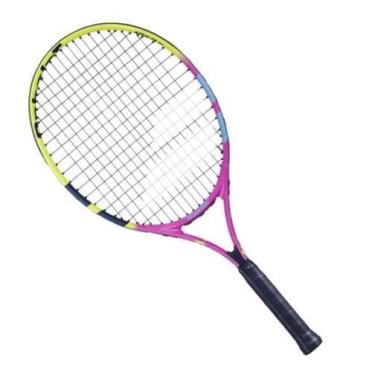 Imagem de Raquete De Tênis Babolat Nadal Jr 26 Azul Amarelo E Rosa L0