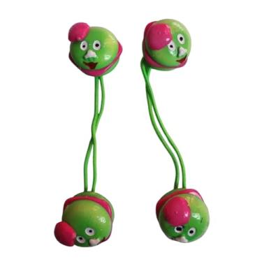 Imagem de 2 Pares Maria chiquinha Xuxa de cabelo Infantil Hamburger Fashion verde