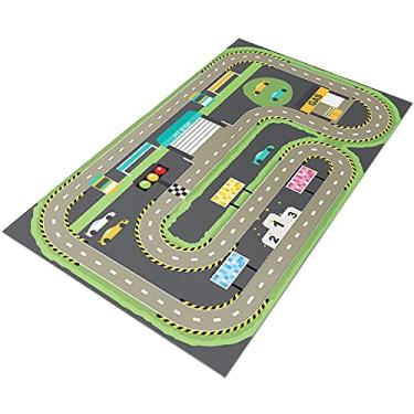 Imagem de Tapete Infantil Pista Cinza 60x120