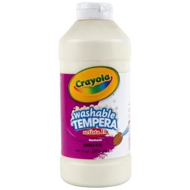Imagem de Crayola Washable Tempera Paint, White Paint for Kids, 16 Ounces