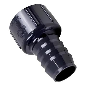 Imagem de Adaptador de PVC Inserção farpada de 2,5 cm x NPT fêmea de 2,5 cm - Conector de mangueira farpada SCH 40, 1 peça (cinza)