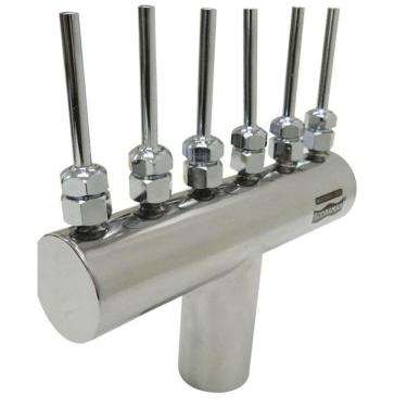 Imagem de Bico Leque Em Inox 6 Saídas Para Chafariz Fontes E Lagos - Sodramar