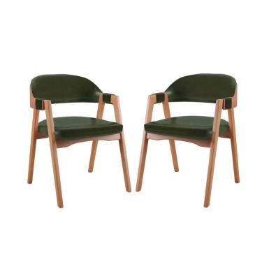Imagem de Kit 2 Cadeiras para Mesa de Jantar Gaia Verde