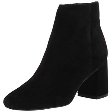 Imagem de Bella Vita Bota de cano curto feminina, Couro de camurça preta, 8 Wide