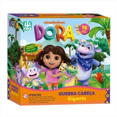 Imagem de  Quebra-Cabeça Dora Aventureira 16 Peças em Madeira  Nig
