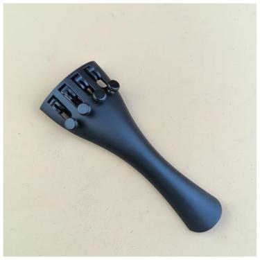 Imagem de Fazipu Tailpiece para violino, tamanho 4/4, afinadores finos ajustáveis, acessórios para violino, preto (4/4)