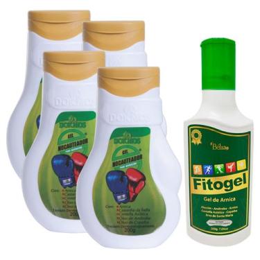 Imagem de Kit 4 Gel Massageador Nocauteador e 1 Gel Fitogel - Dokmos