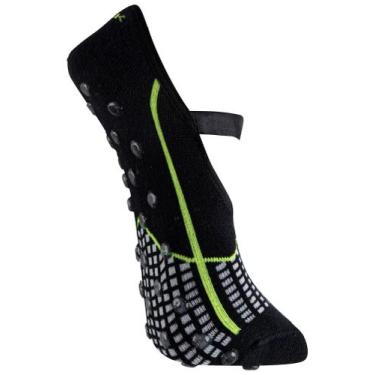 Imagem de Meia Hidro Sapatilha Antiderrapante Pilates Yoga Com Elástico - Halk