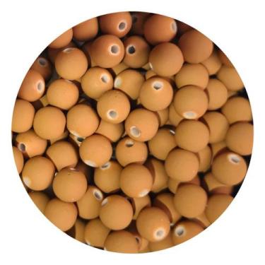 Imagem de Miçanga Emborrachada 8mm 200un p/ Montar Pulseira Infantil Terço Brinc