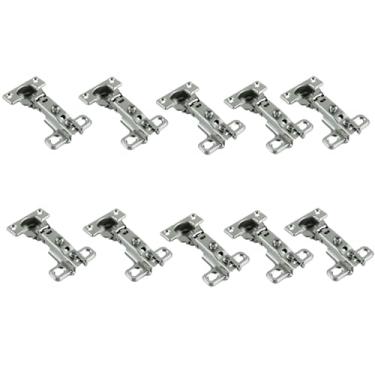 Imagem de Combo 10 Dobradiças de Pressão Reta, 26mm, para Portas de Armário
