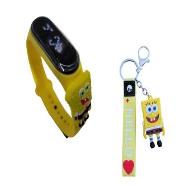 Imagem de Chaveiro Relógio Bob_Esponja Infantil Touch Resiste à Água-A - SMACTUD