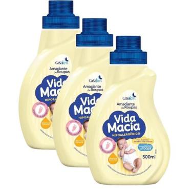 Imagem de 3 Amaciante Diluido Vida Macia Glicerina e Camomlla 500ml