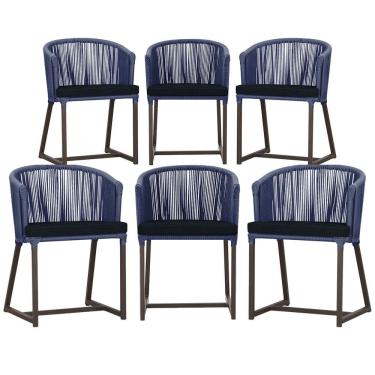 Imagem de 6 Cadeiras de Jantar Área Noronha em Alumínio