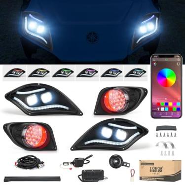Imagem de 10L0L Kits de luz de carrinho de golfe para modelos Yamaha Drive 2 (compatibilidade de 12 V-72 V) - Pacote abrangente de ruas legais incluindo faróis, lanternas traseiras, setas, luzes de freio