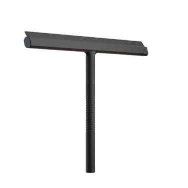 Imagem de Rodo de chuveiro preto para portas de vidro; rodo de banho 24 cm de largura - design destacável;