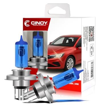 Imagem de CINOY Lâmpada Automotiva H4, 12V 55W, 8500K, Super Branca, Par