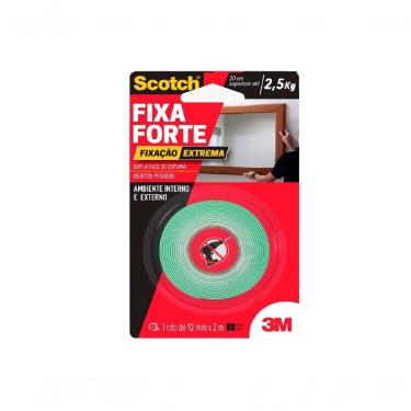 Imagem de Fita Dupla Face 3M Fixa Forte Extreme 12Mmx2M
