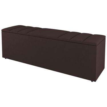 Imagem de Calçadeira Baú Queen Size Grace 160Cm Sintético Marrom